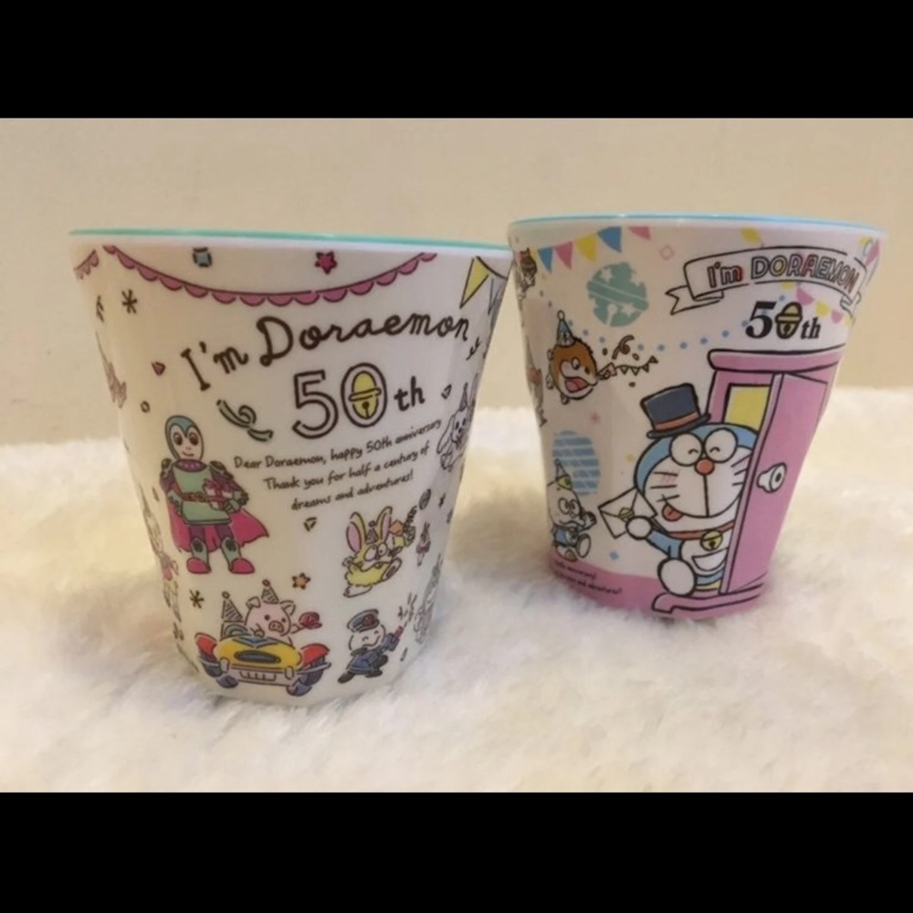 Doraemon 50th Anniversary Melamine Cups Set of 2